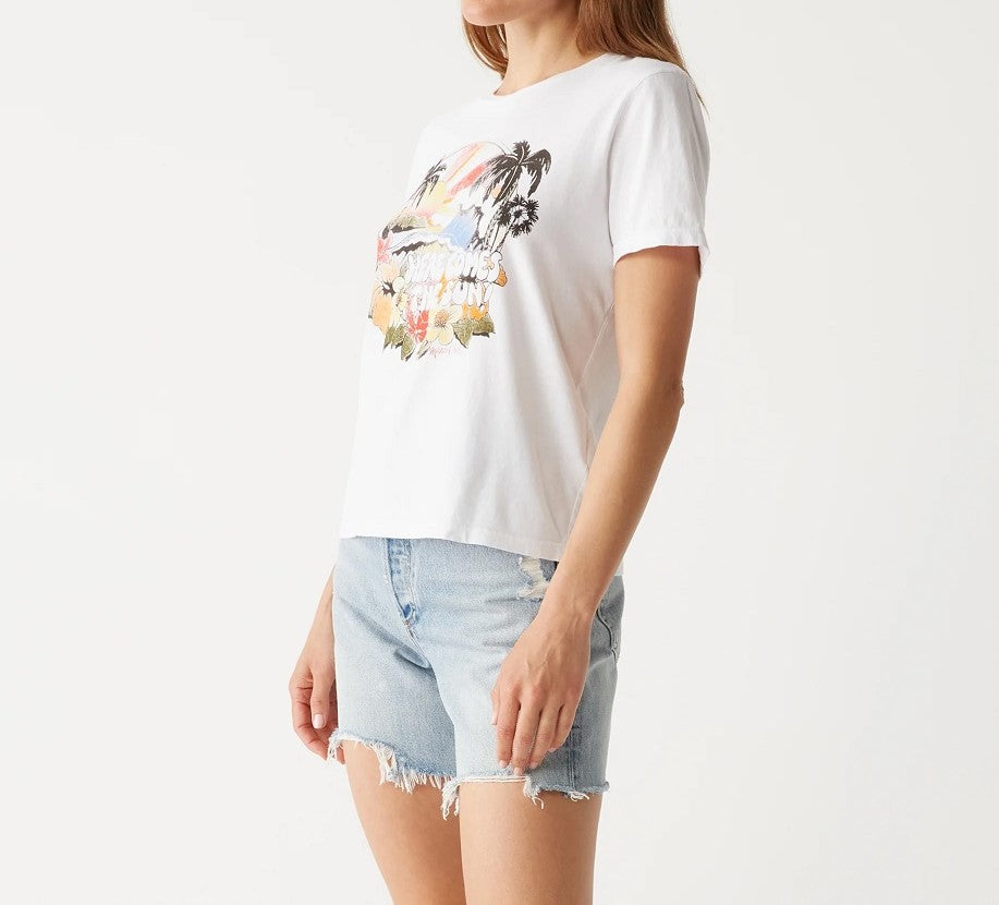 SUNNY GRAPHIC CREW NECK TEE-WHITE - Kingfisher Road - Online Boutique
