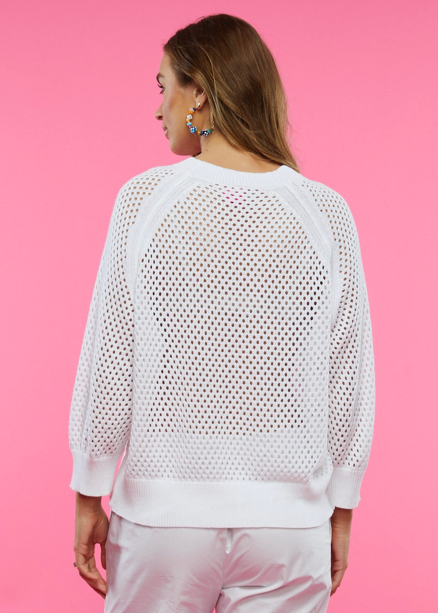 HOLEY TOP-WHITE - Kingfisher Road - Online Boutique