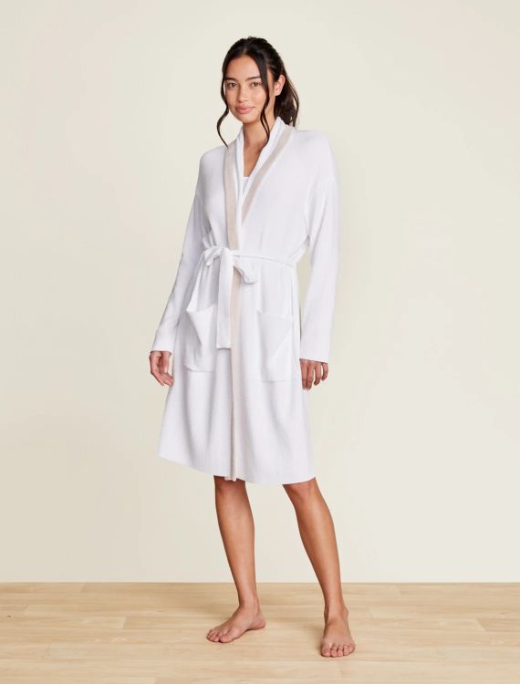 CCUL TIPPED RIBBED SHORT ROBE-SHELL/SEA SALT - Kingfisher Road - Online Boutique