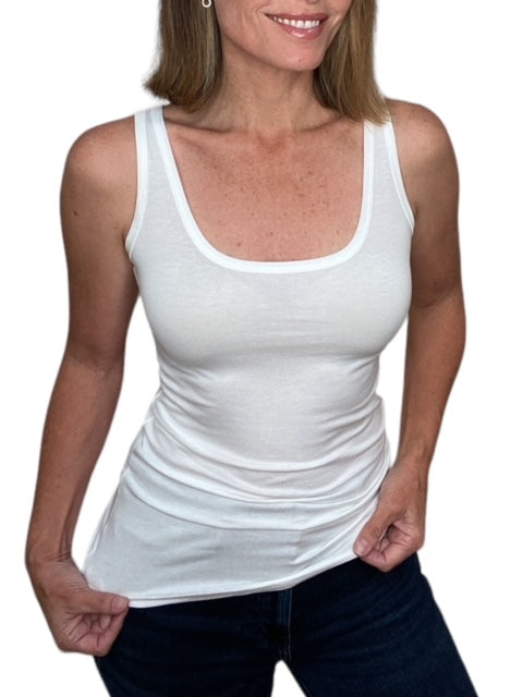 DIANA JERSEY TANK-WHITE - Kingfisher Road - Online Boutique