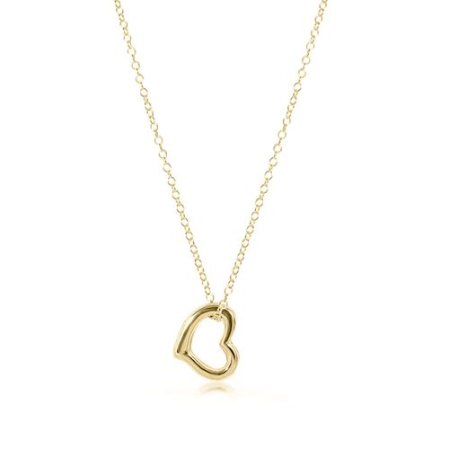16" LOVE  CHARM NECKLACE-GOLD - Kingfisher Road - Online Boutique