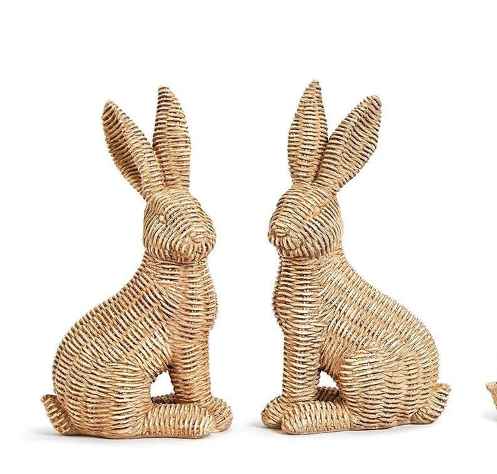RATTAN WEAVE PATTERN EASTER BUNNIES - Kingfisher Road - Online Boutique