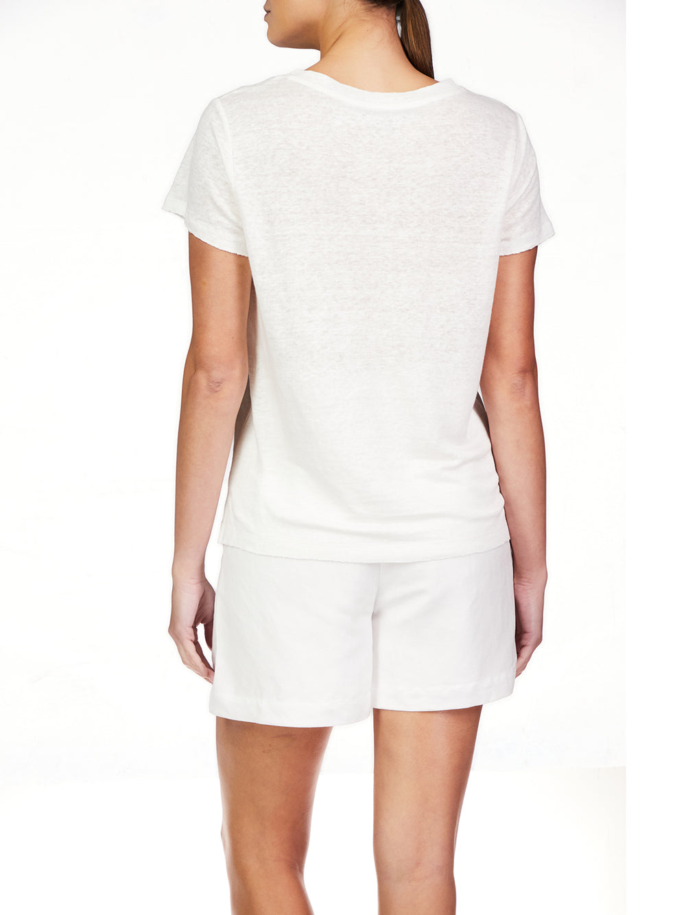 LINEN PERFECT TEE-WHITE - Kingfisher Road - Online Boutique