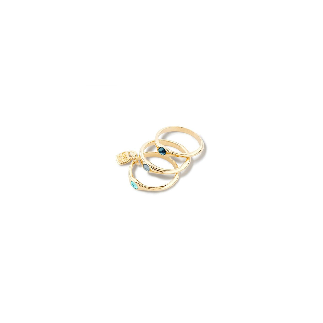 HAPPY BLUE RING-GOLD - Kingfisher Road - Online Boutique