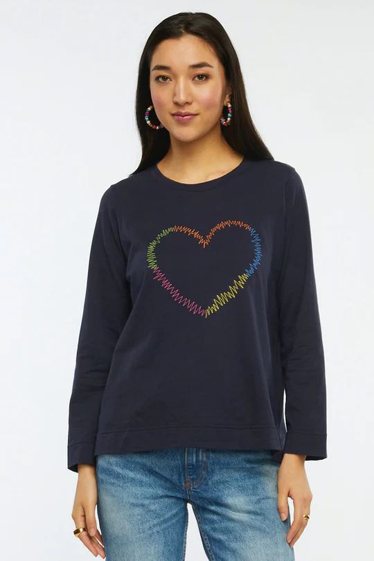 ELECTRIC LOVE T-SHIRT-NAVY - Kingfisher Road - Online Boutique