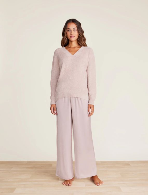CCL V-NECK SEAMED PULLOVER-PINK CLAY - Kingfisher Road - Online Boutique