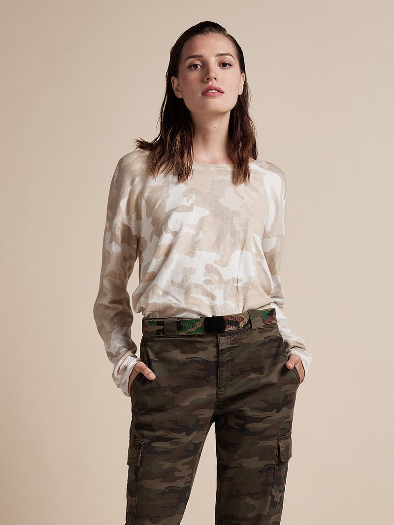 Camo Sweater Sand Dune - Kingfisher Road - Online Boutique