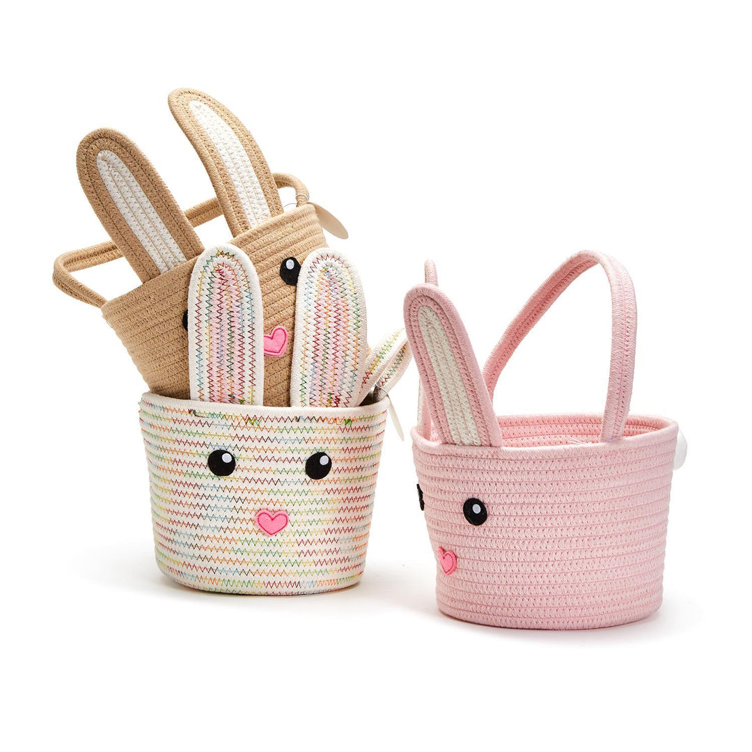 HAND-CRAFTED BUNNY BASKETS W/ HANDLE - Kingfisher Road - Online Boutique