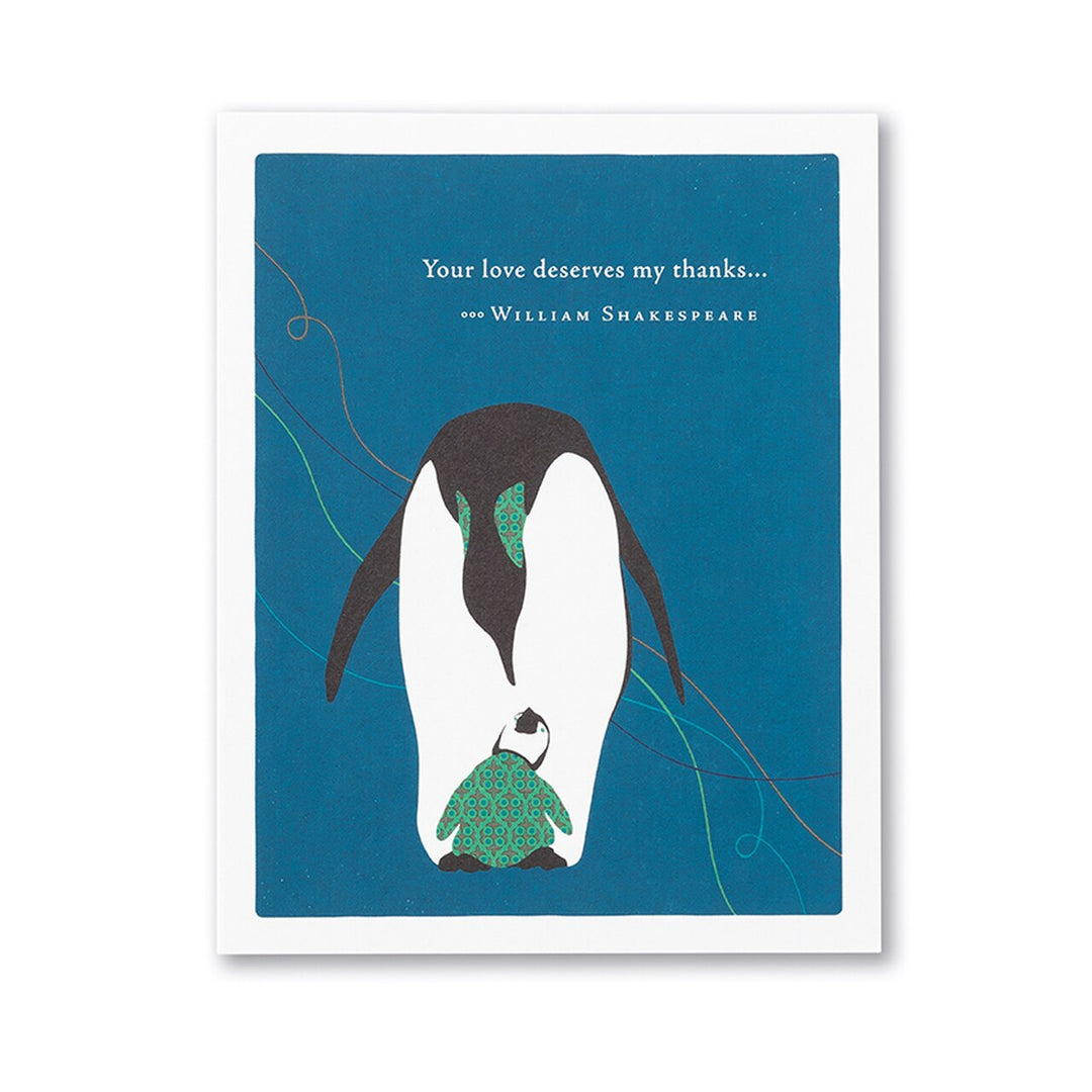 "Your Love Deserves Thanks" Father's Day Card - Kingfisher Road - Online Boutique