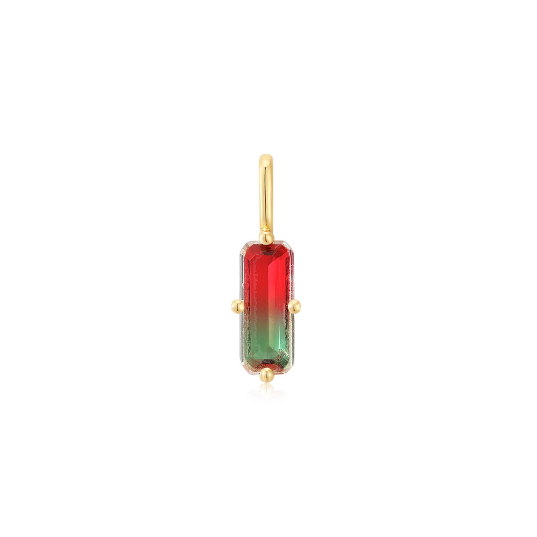 FACETED RED CHARM-GOLD - Kingfisher Road - Online Boutique