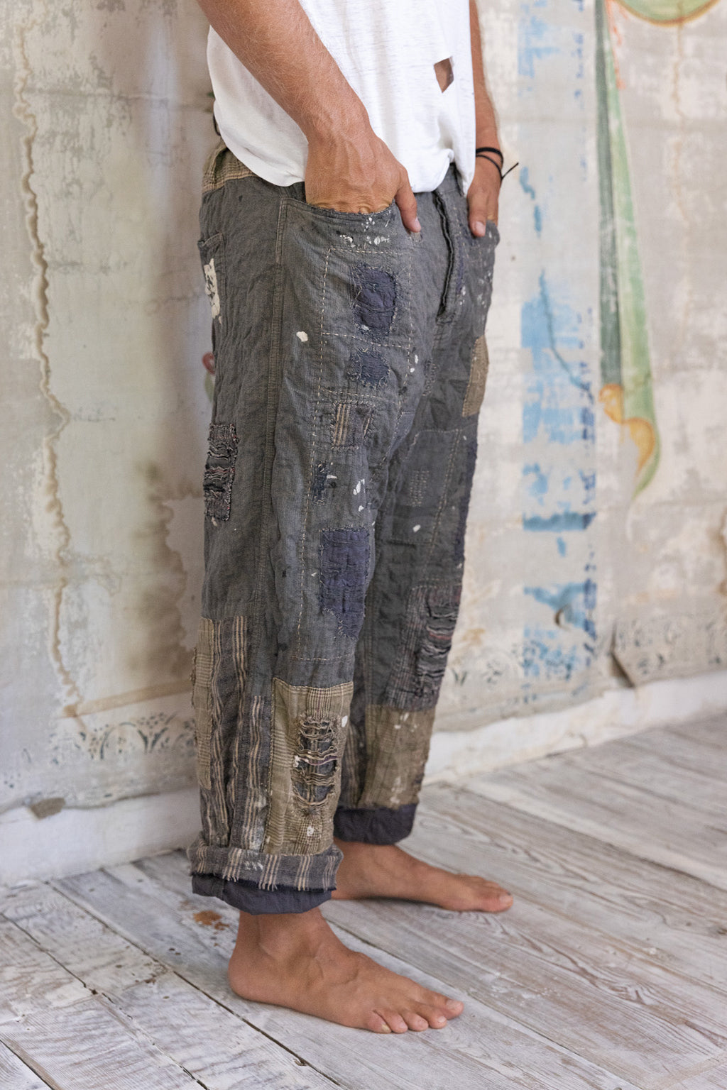 QUILTED MINER PANTS-CROW - Kingfisher Road - Online Boutique