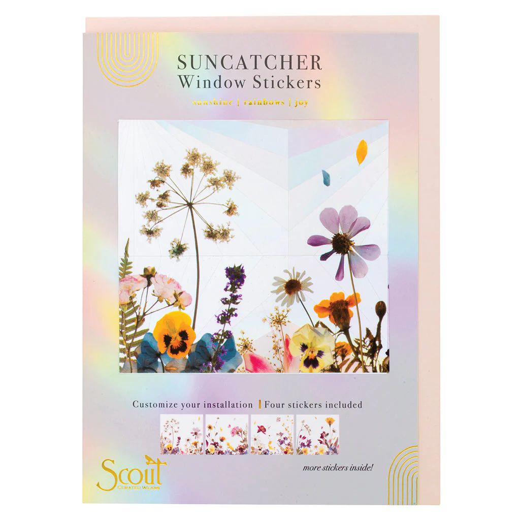 SUNCATCHER WINDOW STICKERS-PRESSED FLOWERS - Kingfisher Road - Online Boutique