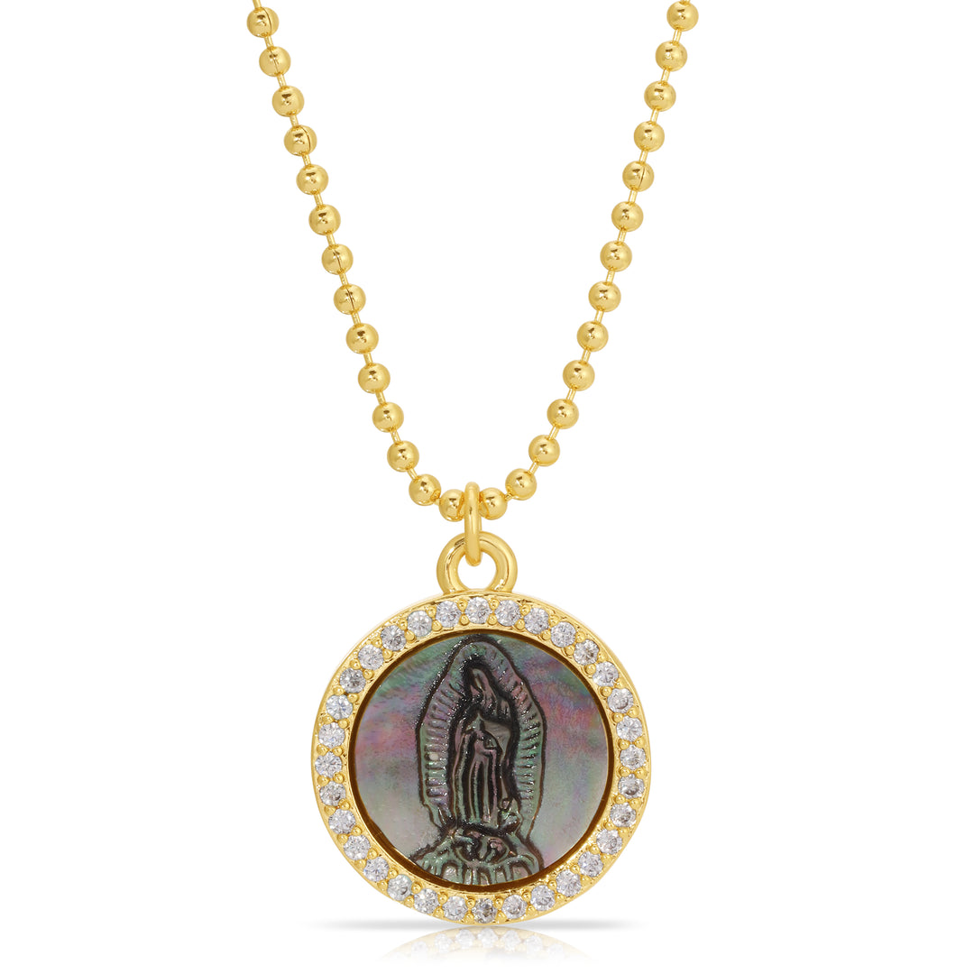 PETITE MOTHER MARY BLACK PEARL-GOLD - Kingfisher Road - Online Boutique