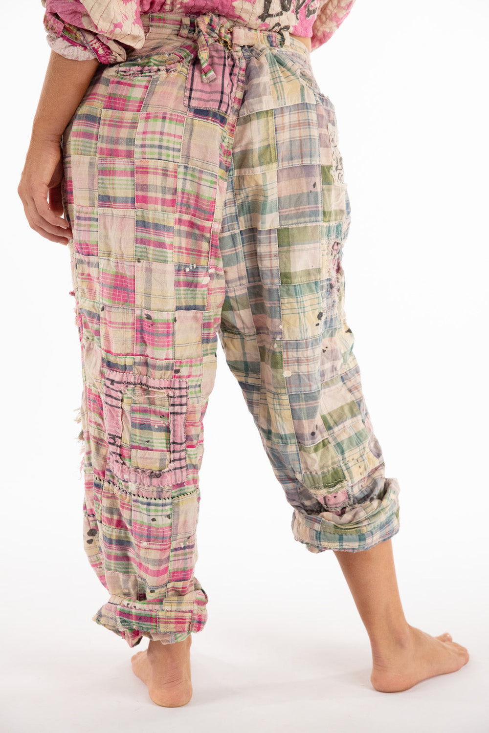 PATCHWORK CHARMIE TROUSERS-MADRAS PINK - Kingfisher Road - Online Boutique