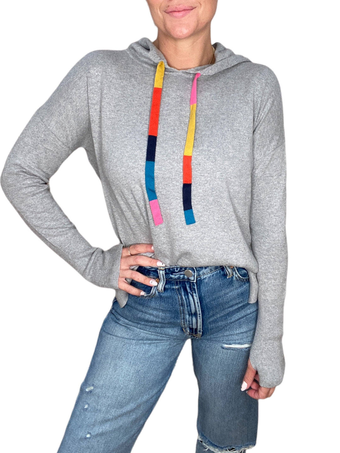 HEATHER THUMBHOLE HOODIE - Kingfisher Road - Online Boutique