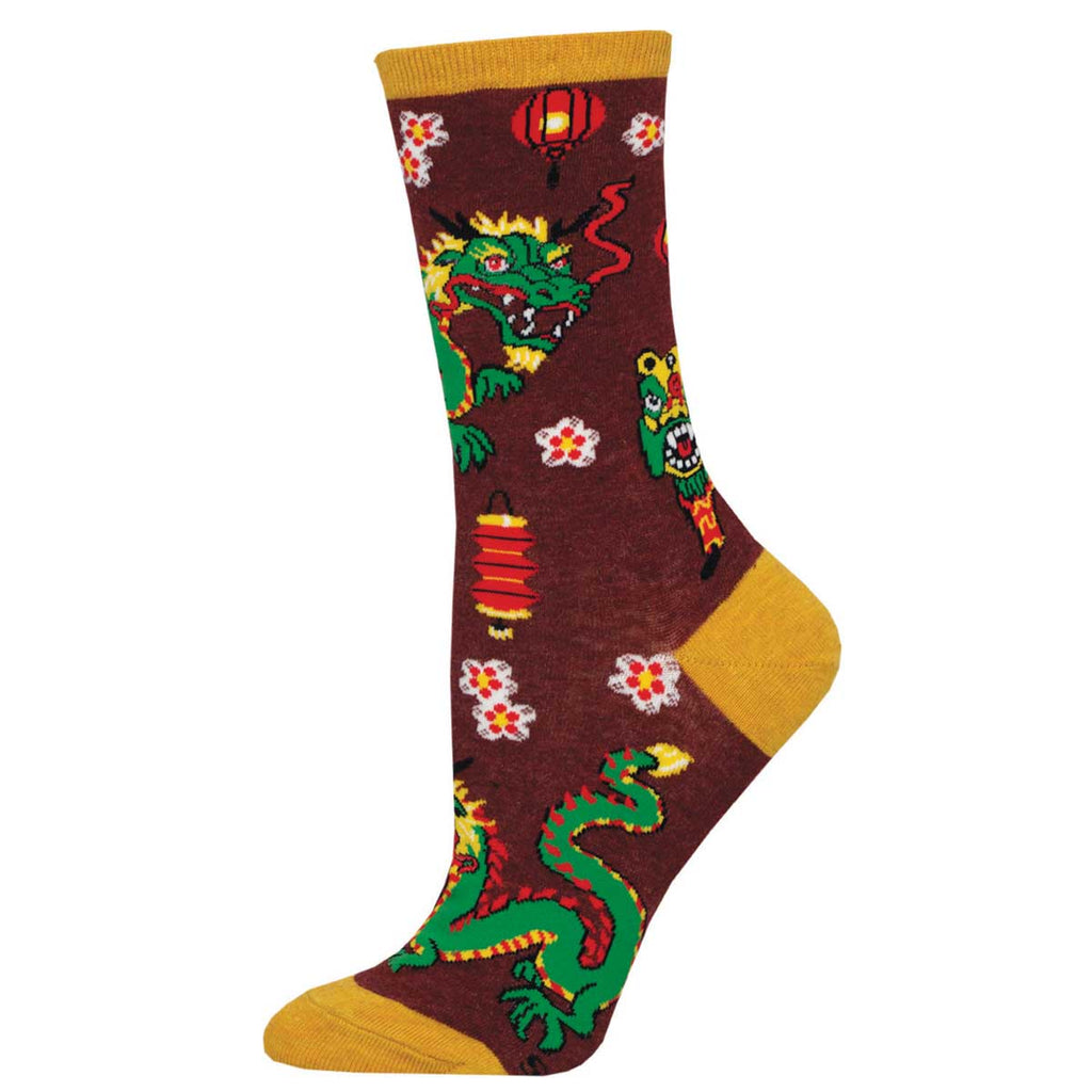 LUNA NEW YEAR PARADE CREW SOCKS-RED HEATHER - Kingfisher Road - Online Boutique