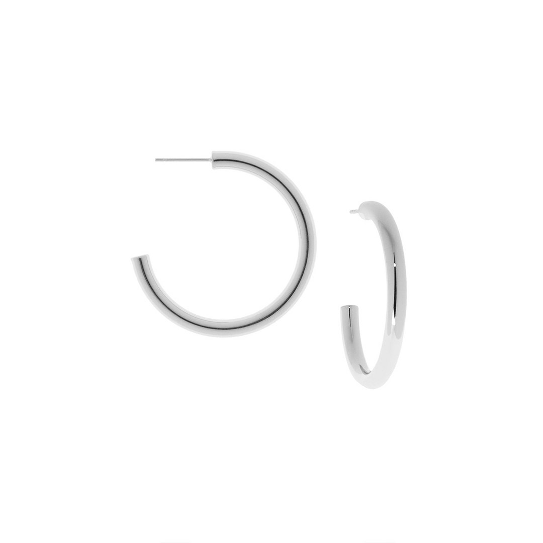 HOLLOW HOOP-SILVER - Kingfisher Road - Online Boutique