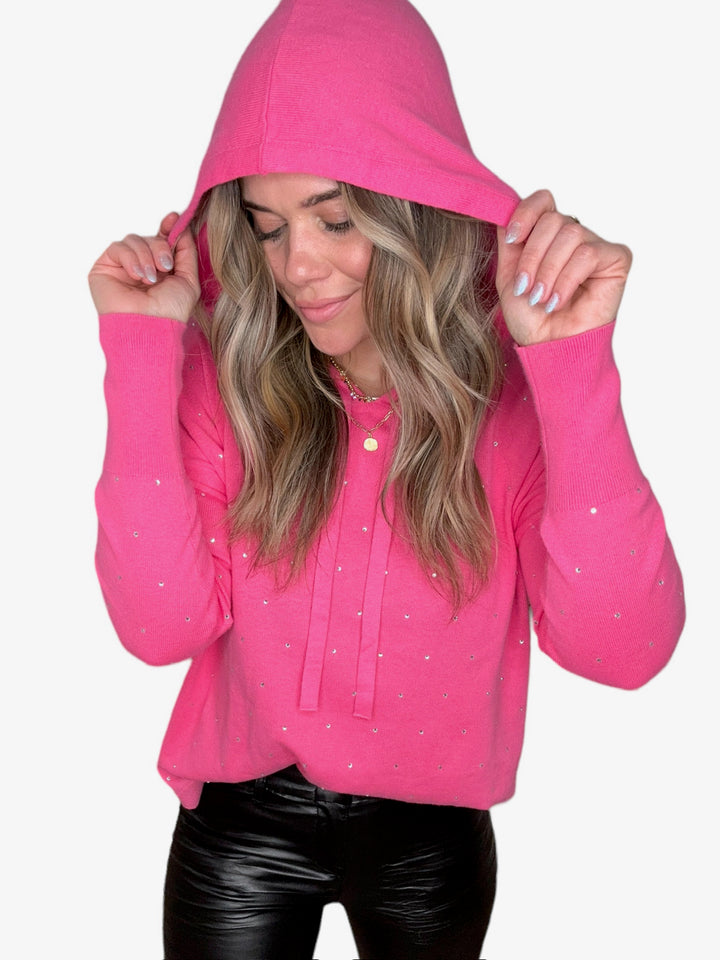 HOODIE WITH STONE ACCENTS-PETUNIA - Kingfisher Road - Online Boutique