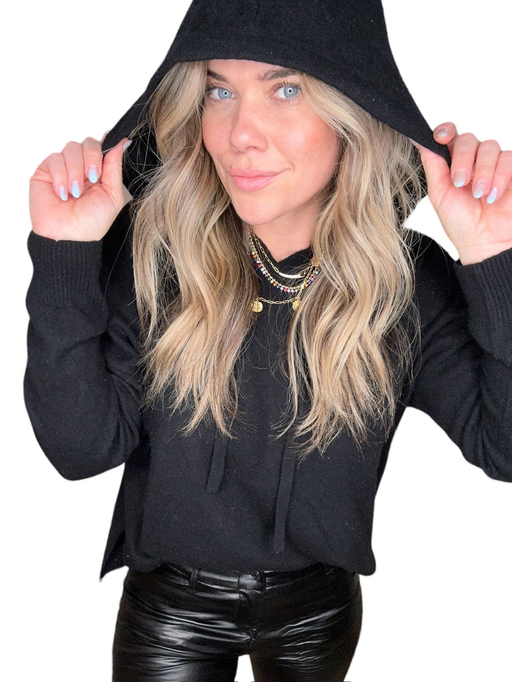 CASHMERE HOODIE-BLACK - Kingfisher Road - Online Boutique