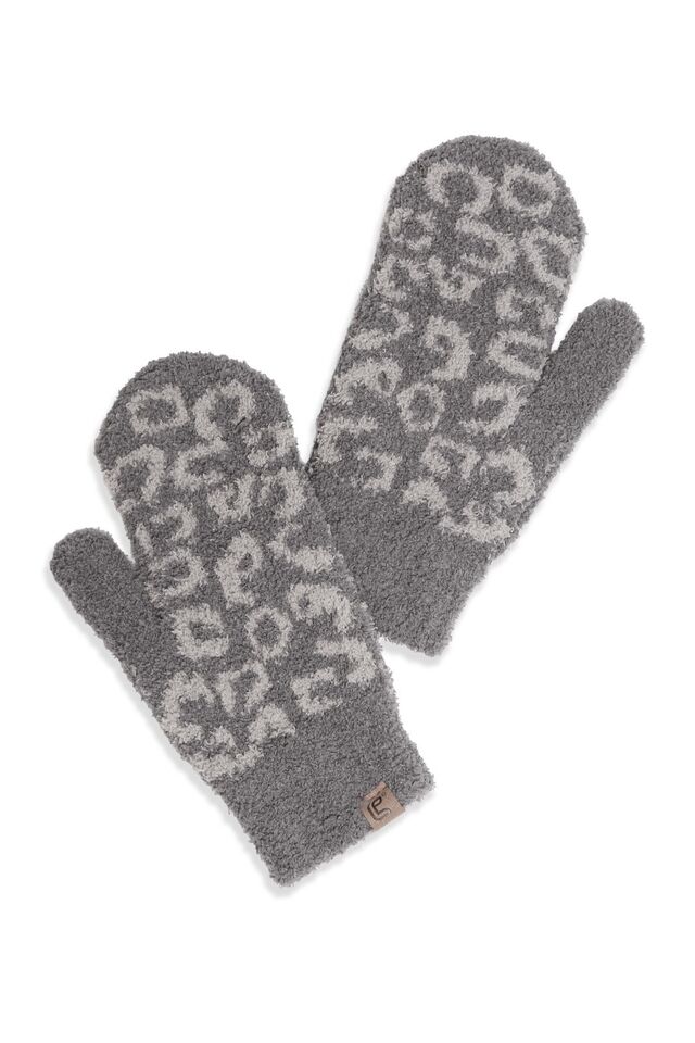 LEOPARD PRINT SOFT MITTENS - Kingfisher Road - Online Boutique