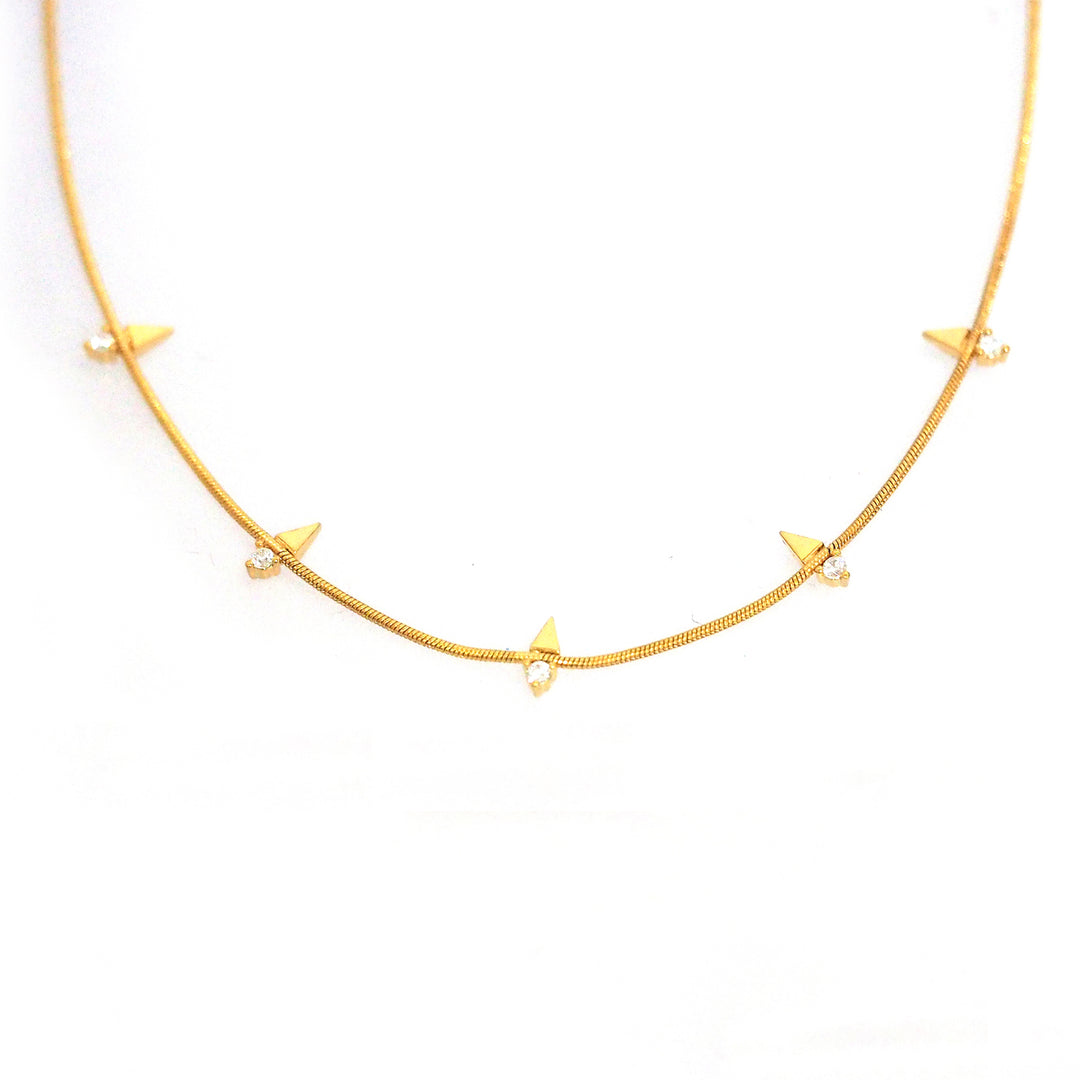 SPIKE WITH CZ-GOLD - Kingfisher Road - Online Boutique