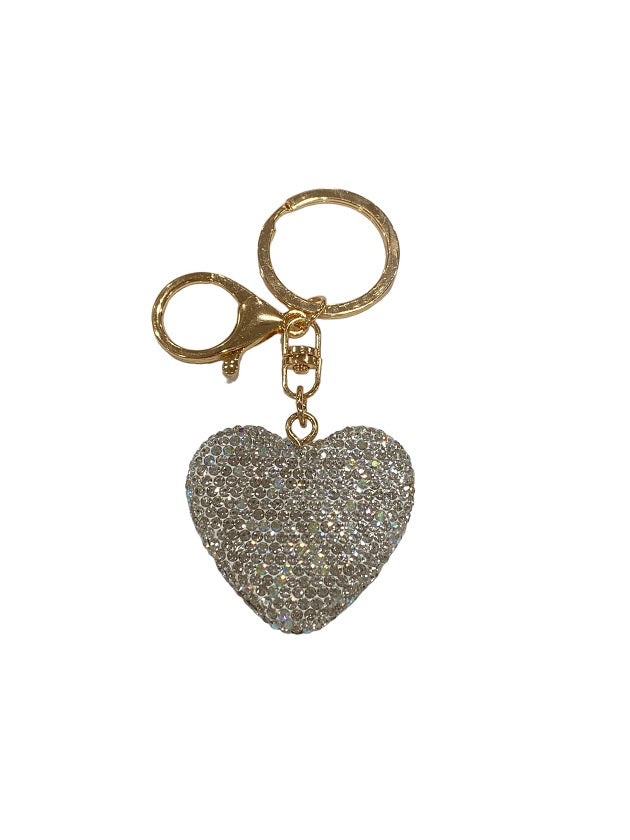 IRIDESCENT CRYSTAL HEART KEYCHAIN - Kingfisher Road - Online Boutique