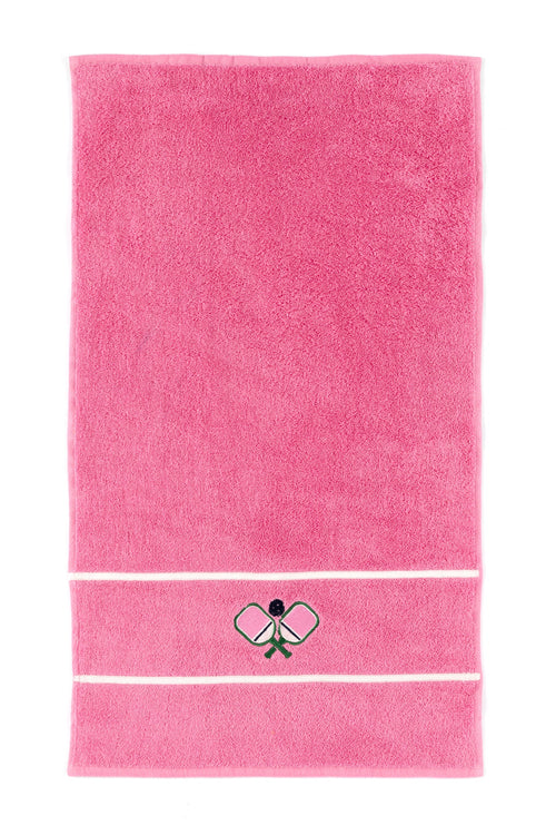 PICKLEBALL PADDLES HAND TOWEL-PINK - Kingfisher Road - Online Boutique