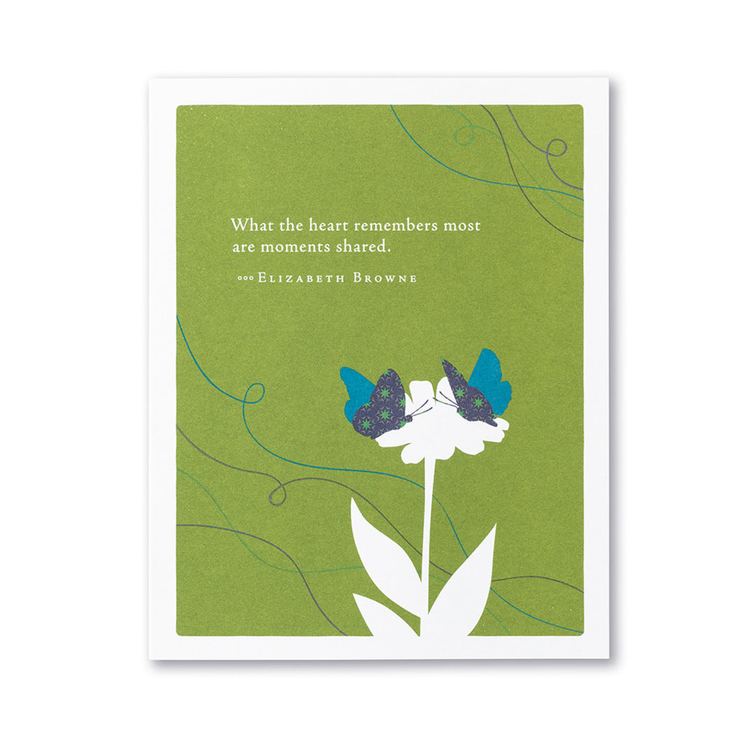 "What the heart remembers most..." Sympathy Card - Kingfisher Road - Online Boutique