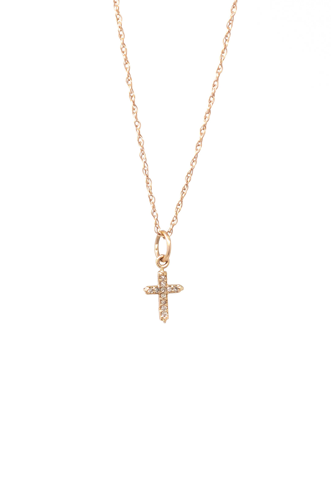 14K SM CROSS CHARM NECKLACE - Kingfisher Road - Online Boutique