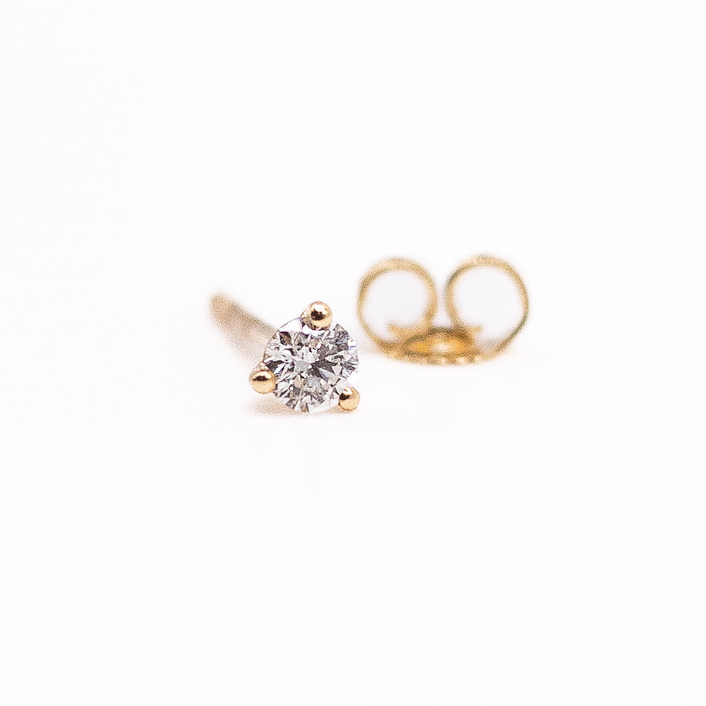 .125ct 14K YG DIAMOND SOLITAIRE STUD - Kingfisher Road - Online Boutique