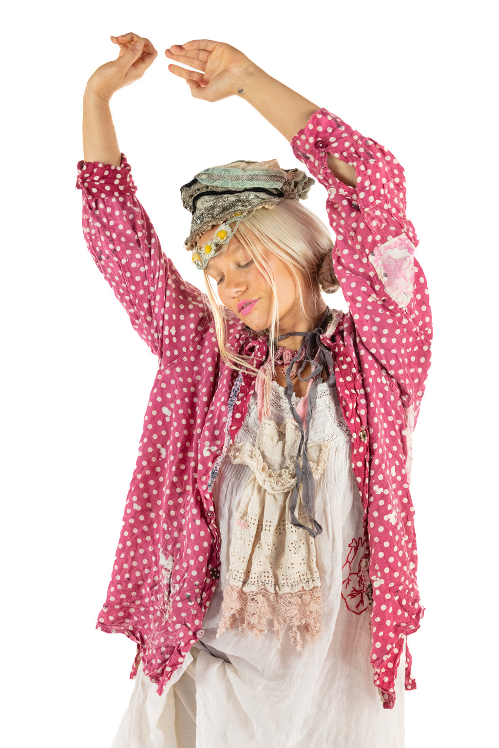 ち*う様 Persimmon-Dyed Suspenders Jodhur,s/ Zimmermann - Spliced Moonshine Patched Shirt Dress