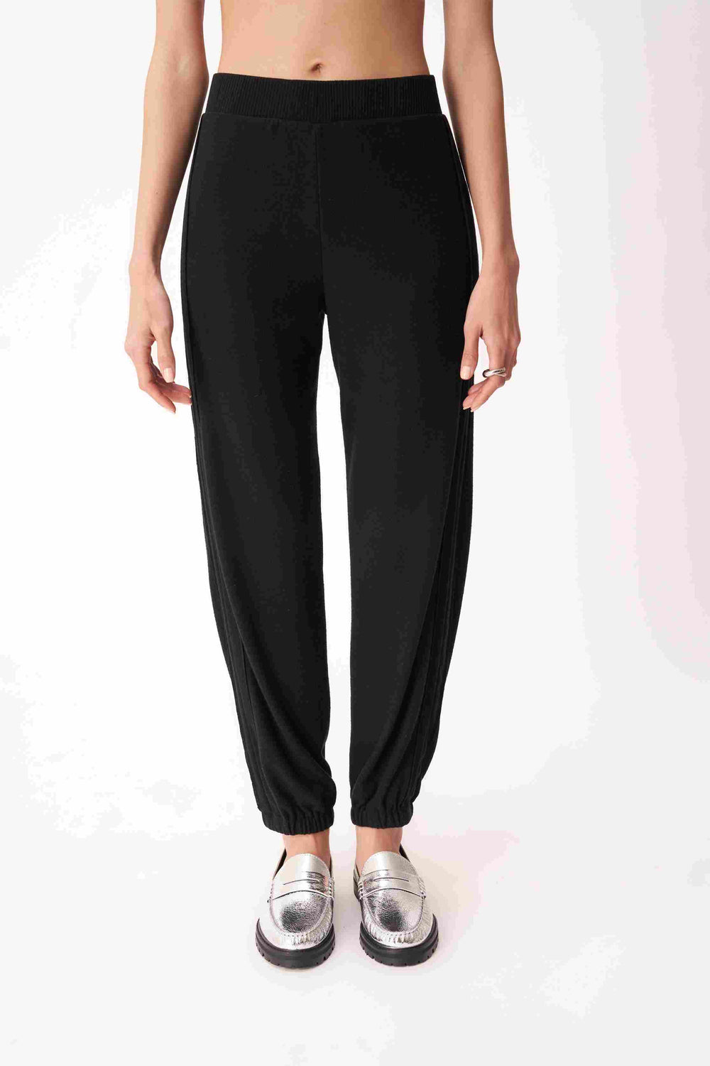 JUST RELAX COZY SEAMED JOGGER-BLACK - Kingfisher Road - Online Boutique