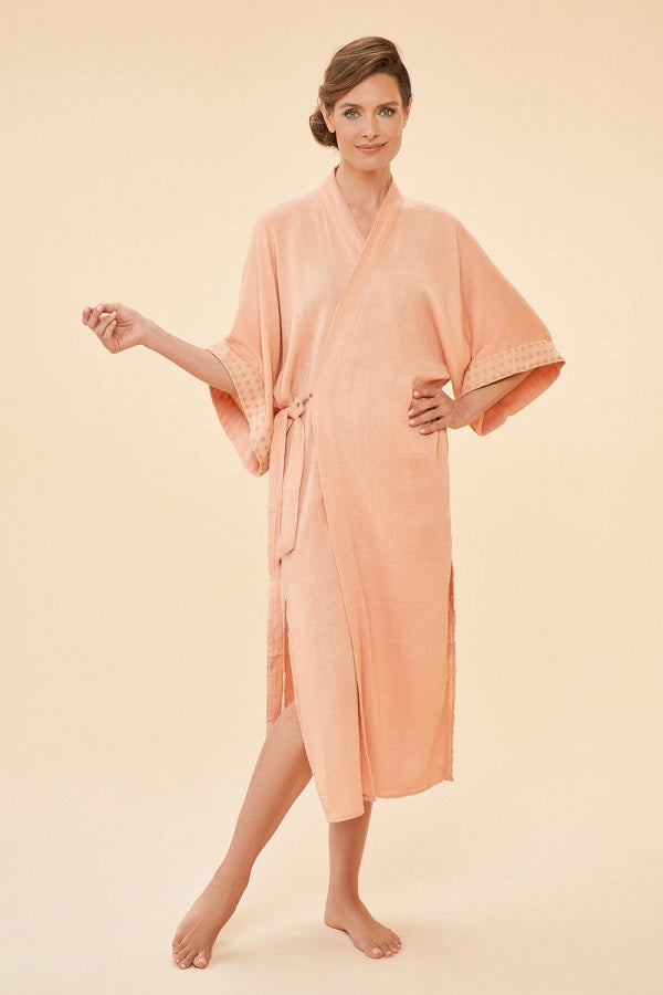 ORGANIC COTTON RETREAT GOWN-CORAL - Kingfisher Road - Online Boutique