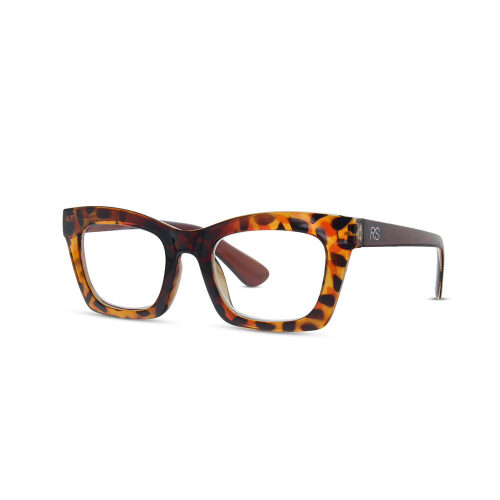 OVERSIZED SQUARE READERS-BROWN DEMI - Kingfisher Road - Online Boutique