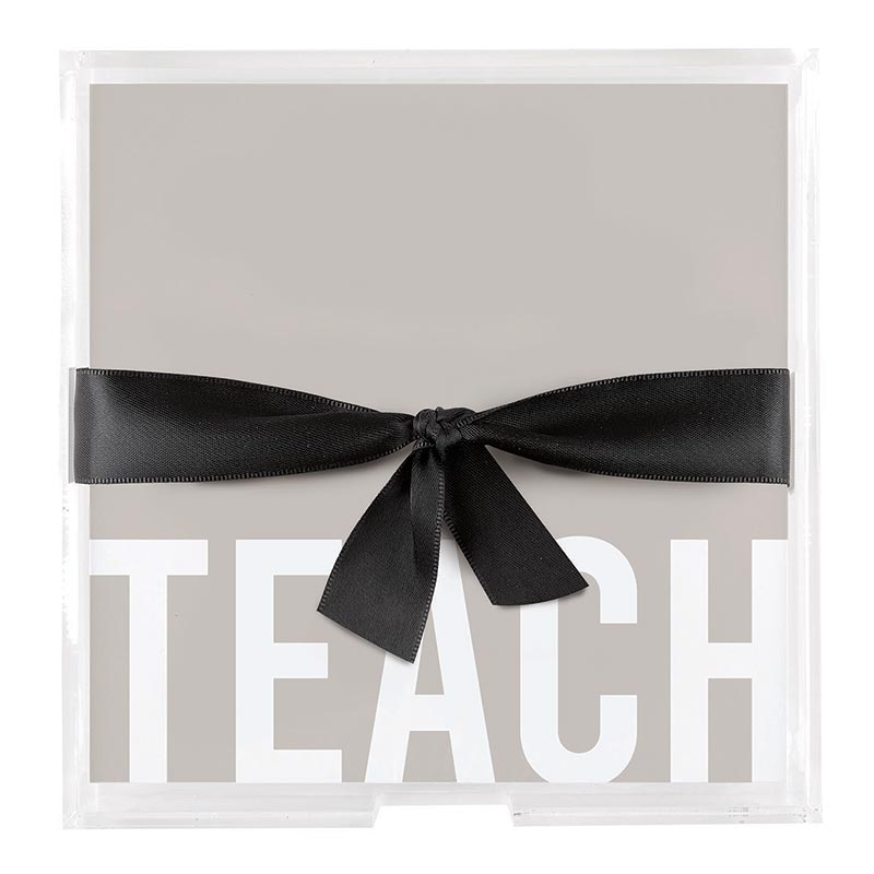 TEACH SQUARE ACRYLIC NOTEPAPER TRAY - Kingfisher Road - Online Boutique