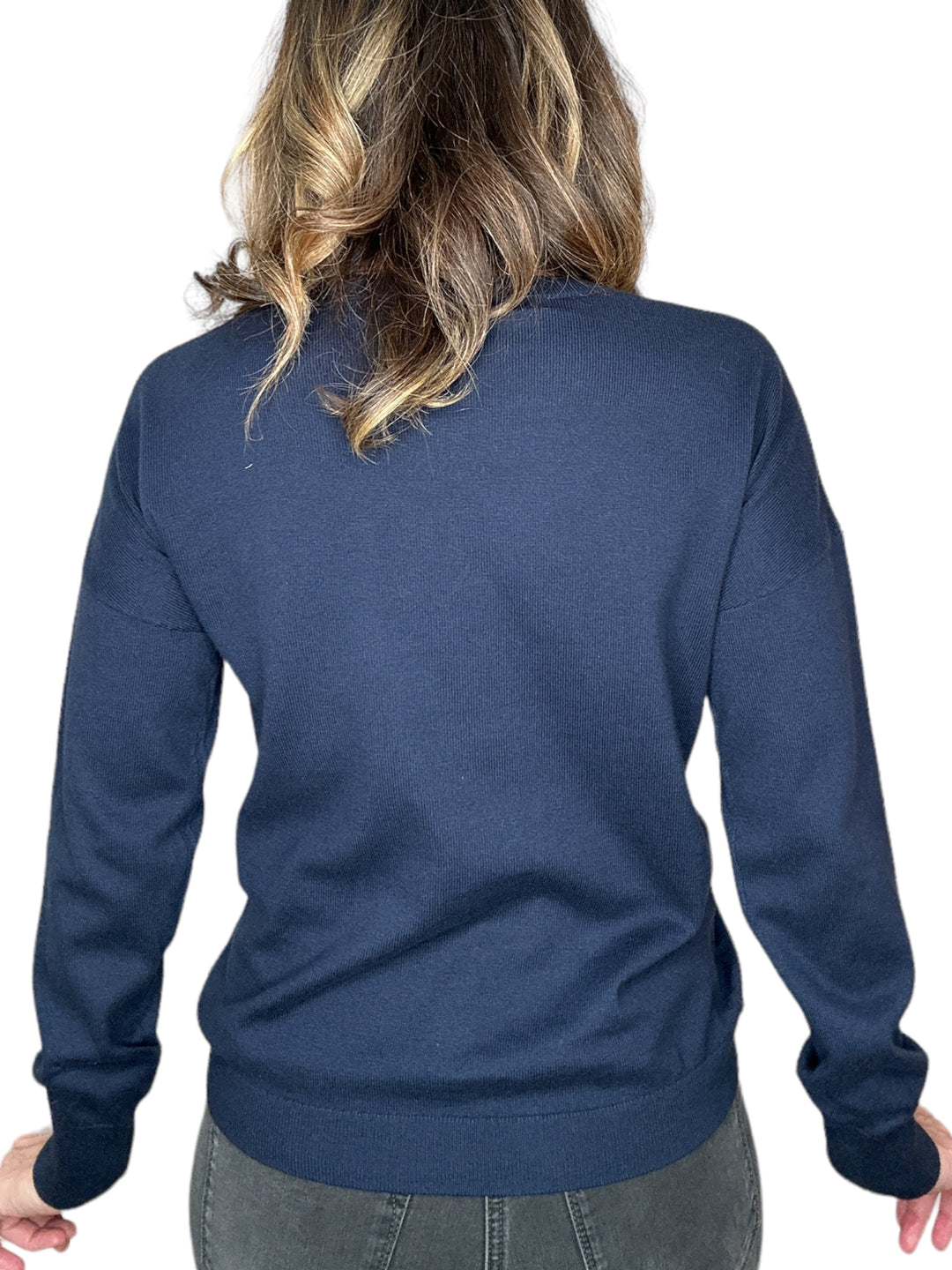 LOVE CREW SWEATER-NAVY - Kingfisher Road - Online Boutique
