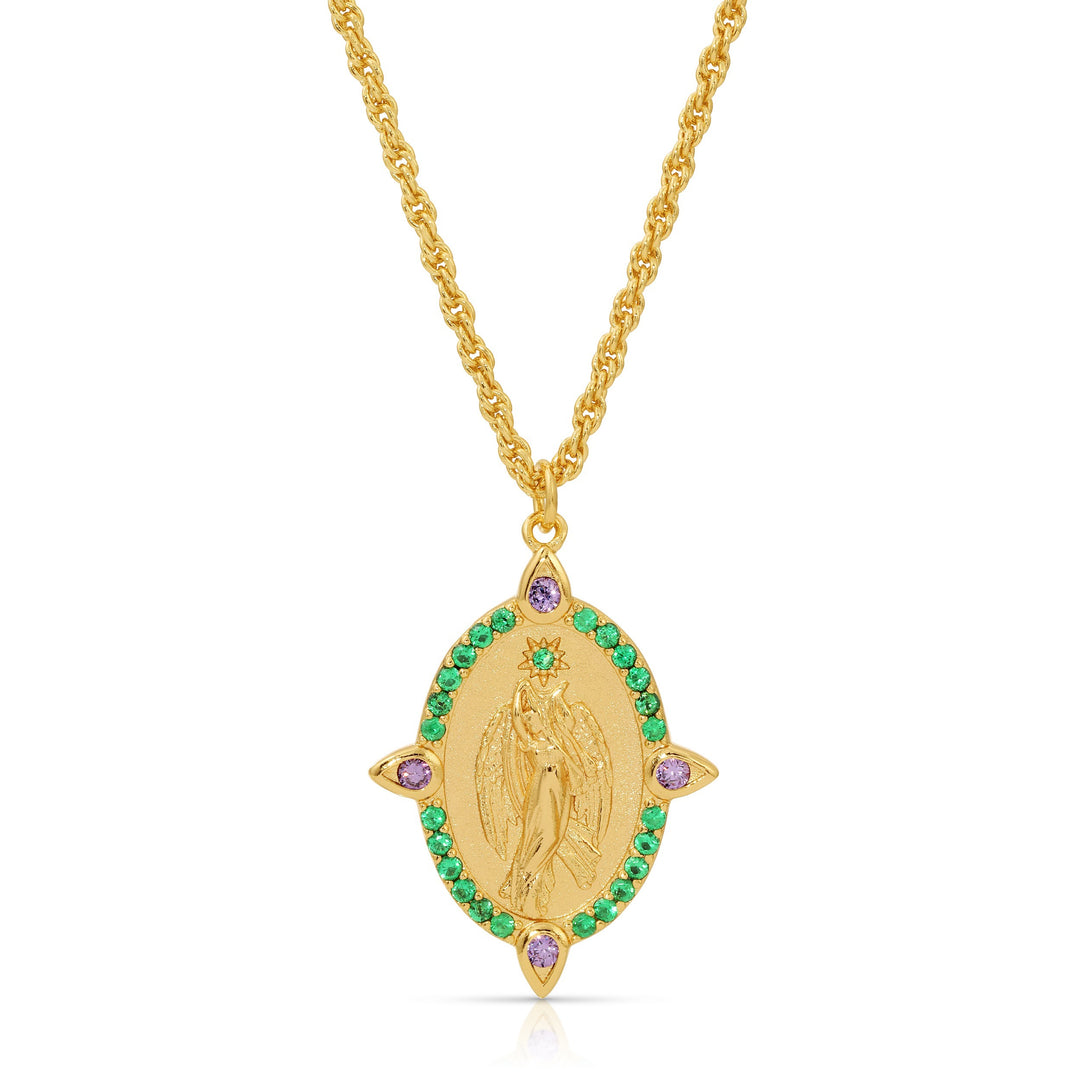 GUARDIAN ANGEL NECKLACE-GREEN/BLUE - Kingfisher Road - Online Boutique