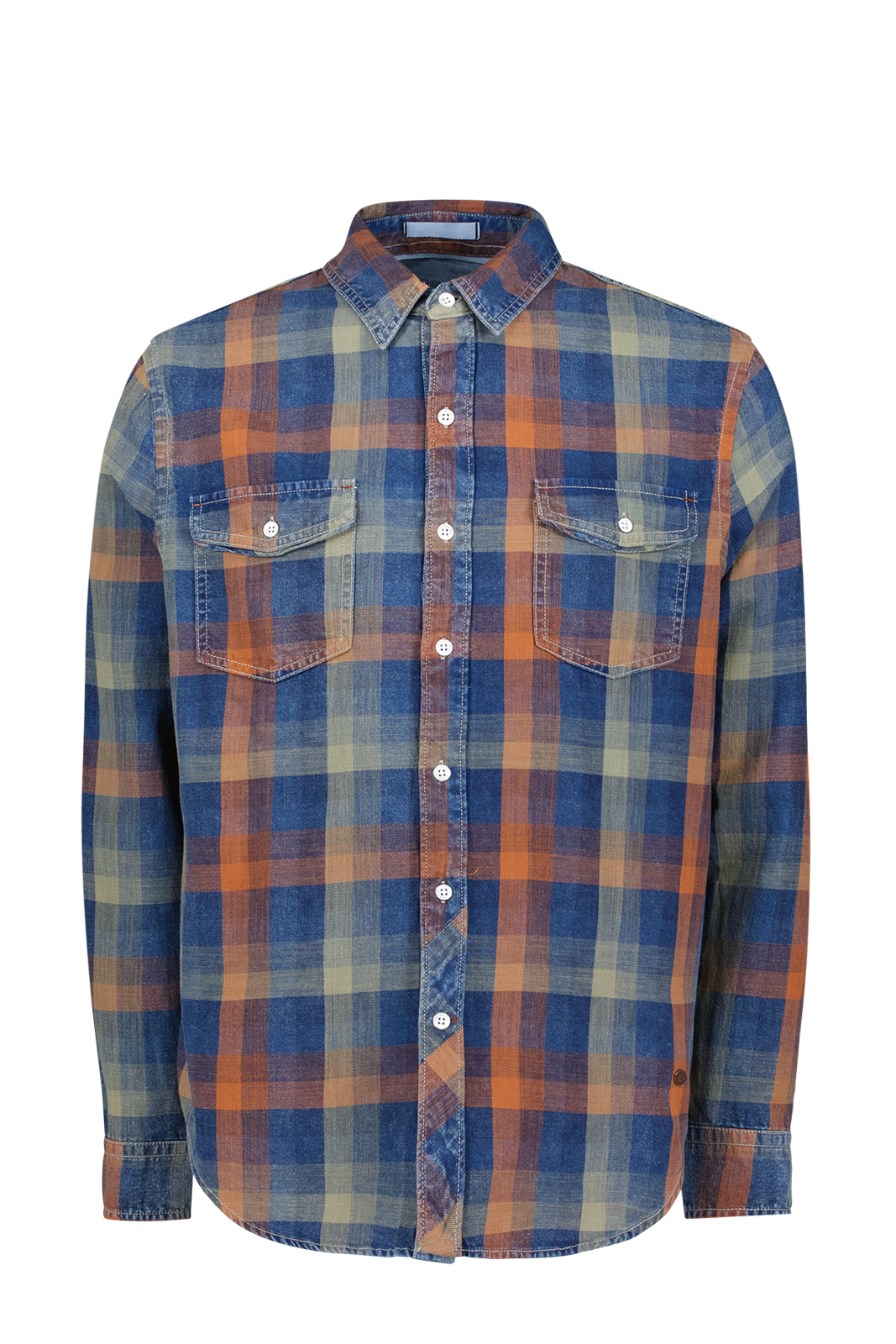 LONG SLEEVE 2 POCKET SHIRT - RUST - Kingfisher Road - Online Boutique