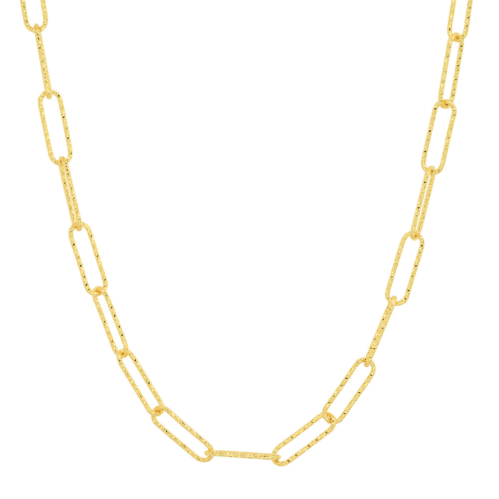 HAMMERED PAPERCLIP CHAIN - Kingfisher Road - Online Boutique