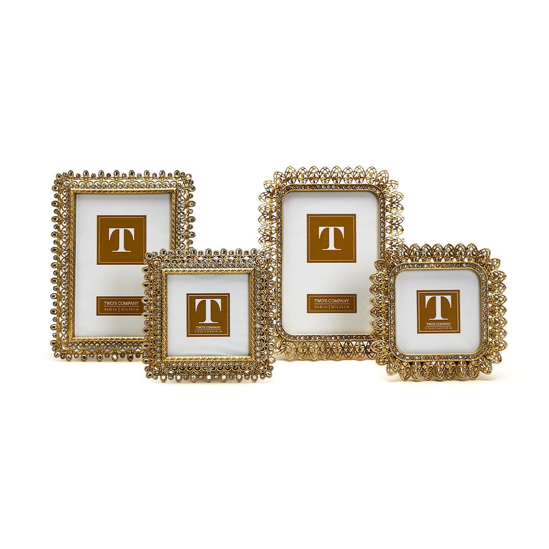 GOLD JEWELED PHOTO FRAME - Kingfisher Road - Online Boutique