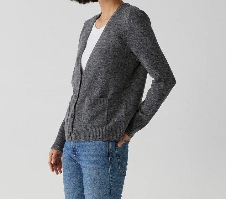 IGGY CARDIGAN W/ PATCH POCKETS-CHARCOAL - Kingfisher Road - Online Boutique