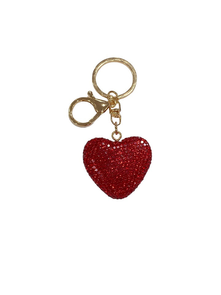 RED CRYSTAL HEART KEYCHAIN - Kingfisher Road - Online Boutique