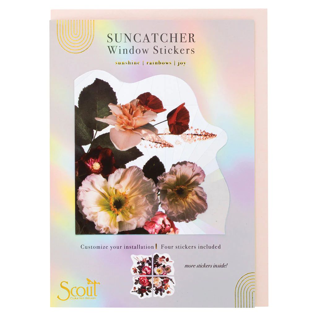 SUNCATCHER WINDOW STICKERS-FLOWER BOUQUET - Kingfisher Road - Online Boutique