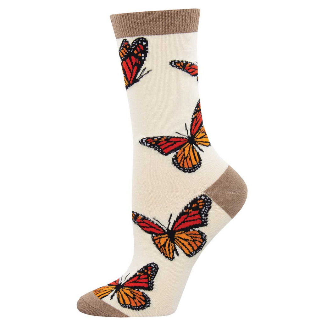 BAMBOO MONARCHY CREW SOCK-IVORY HEATHER - Kingfisher Road - Online Boutique