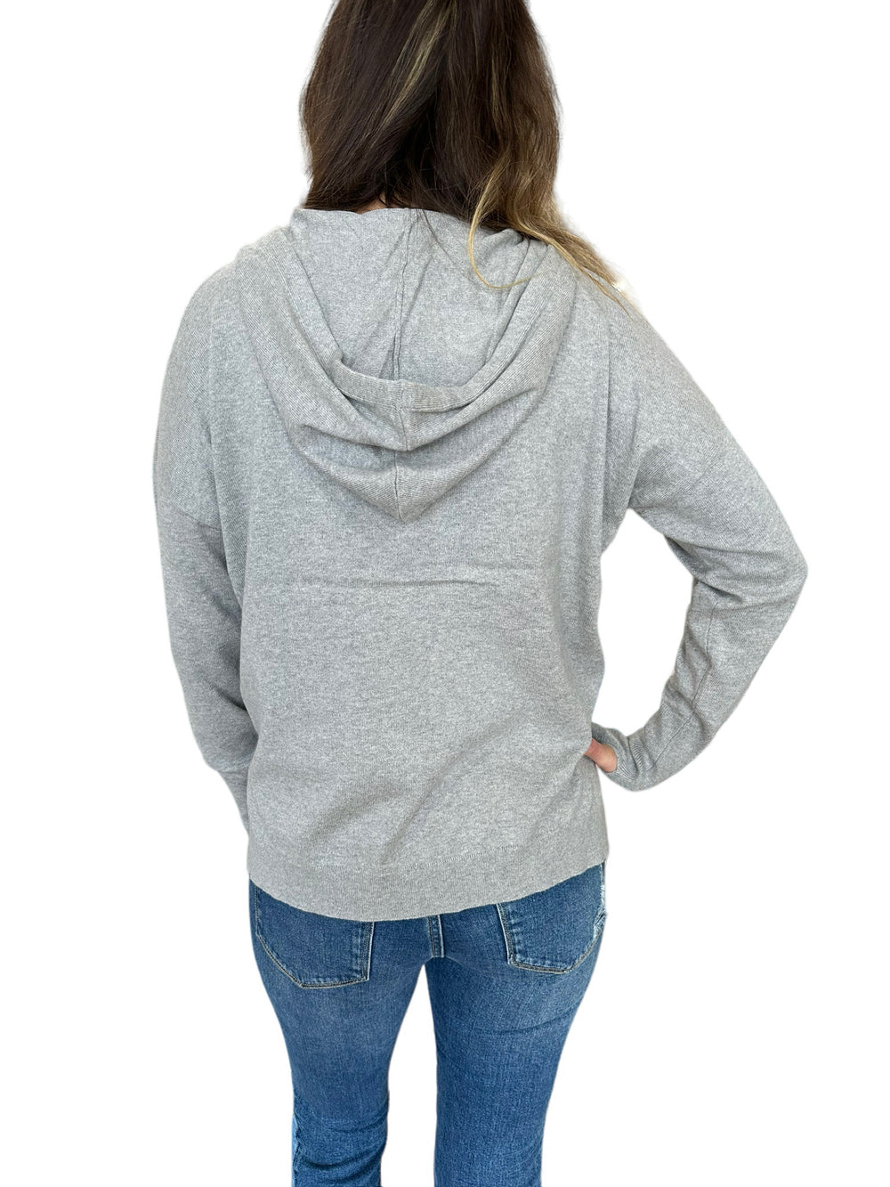 STRIPED HEART HOODIE - HEATHER - Kingfisher Road - Online Boutique