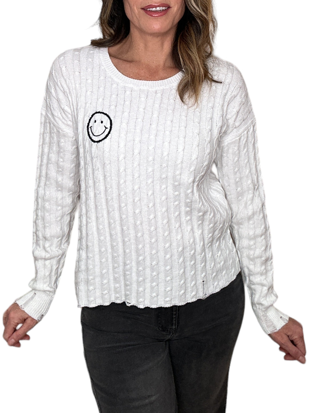 CREW SWEATER-WHITE - Kingfisher Road - Online Boutique