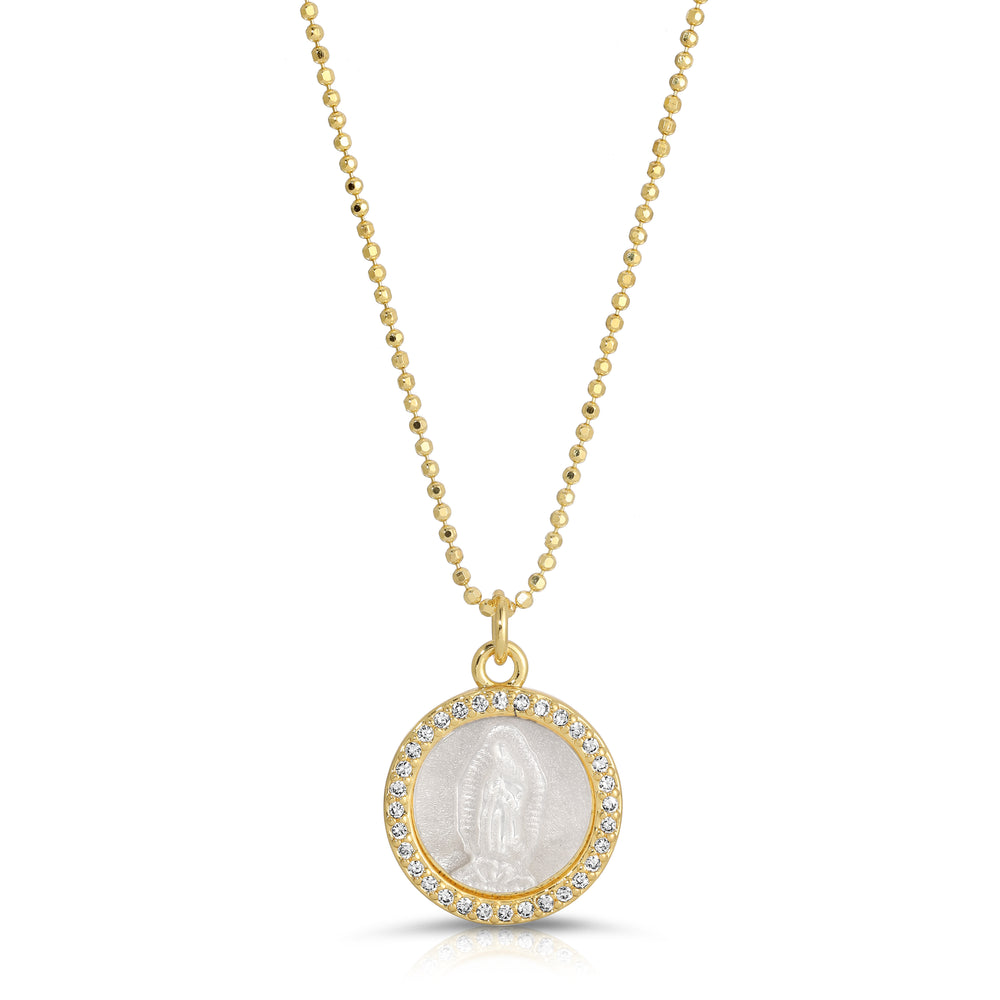 PETITE MOTHER MARY NECKLACE-GOLD - Kingfisher Road - Online Boutique