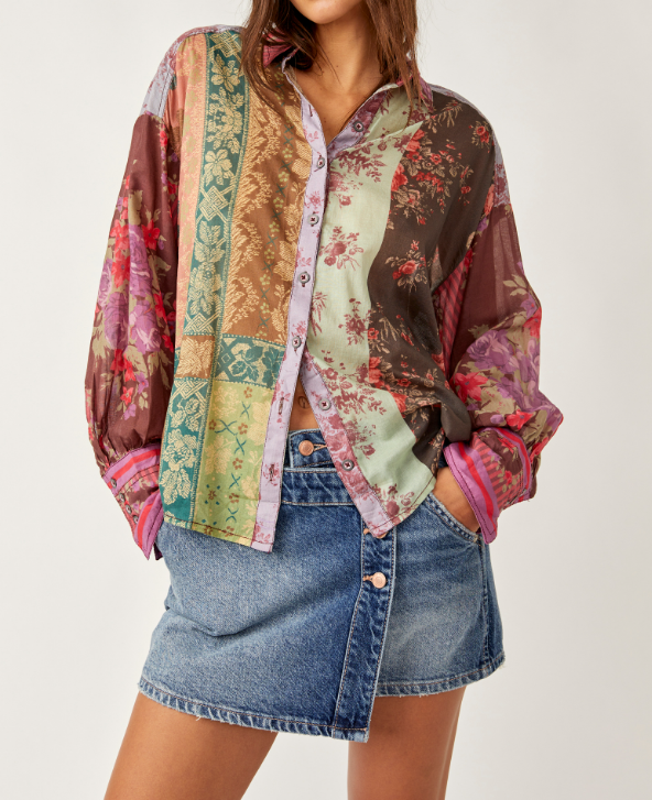 FLOWER PATCH TOP-BERRY COMBO - Kingfisher Road - Online Boutique