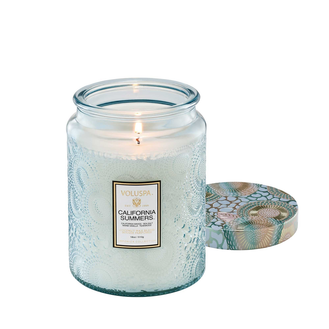 CALIFORNIA SUMMERS LARGE JAR CANDLE - Kingfisher Road - Online Boutique