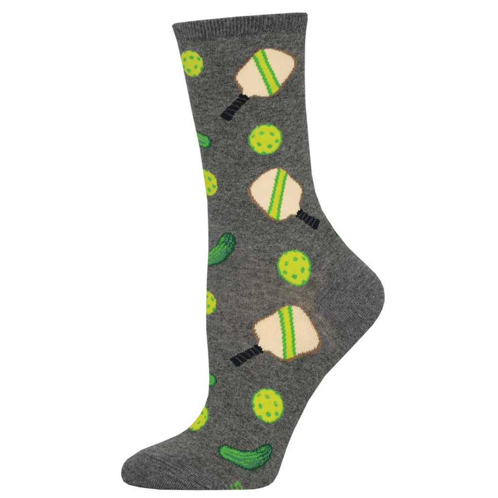 PICKLEBALL CREW SOCKS-GRAY HEATHER - Kingfisher Road - Online Boutique